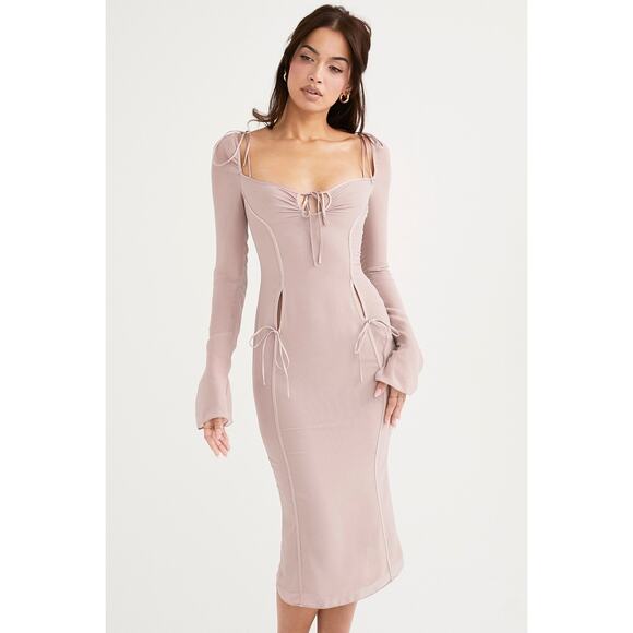 House of CB Ophelia Crystal Cutout Midi Dress Size S Small Plus Cup - Picture 1 of 10